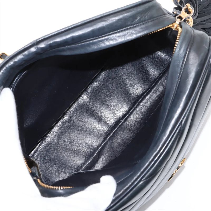 Chanel Coco Mark Lambskin Leather Chain Shoulder Bag Crossbody Women's MMM