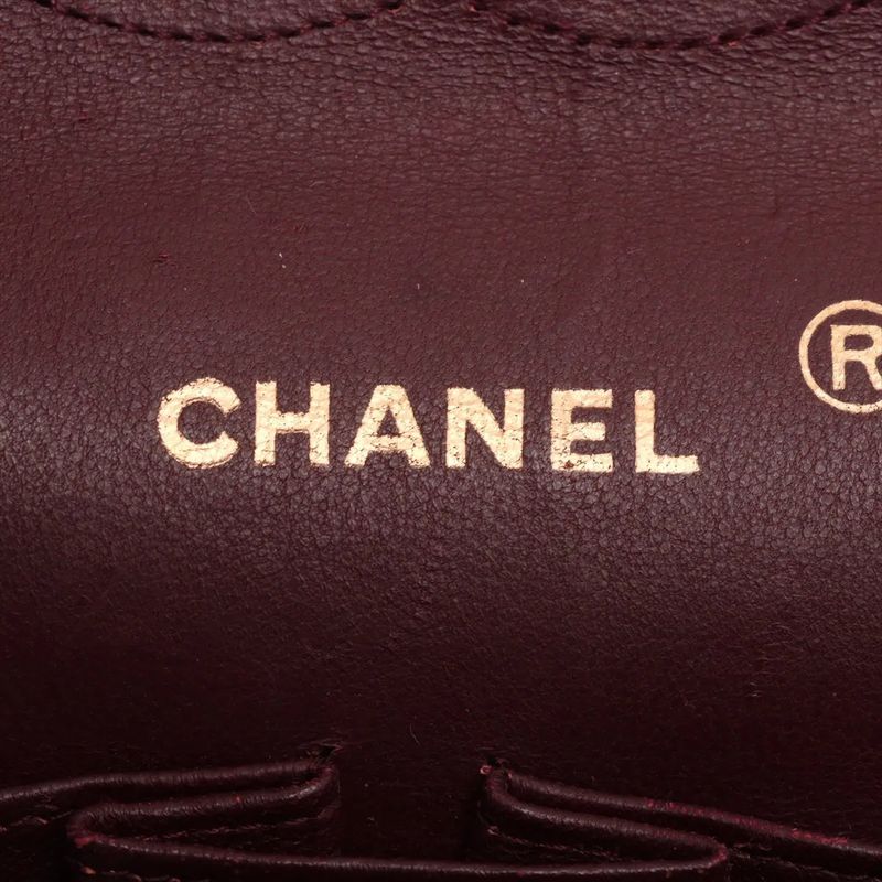 Chanel With Serial Seal Matelasse Lambskin Leather Double Flap 2WAY Chain