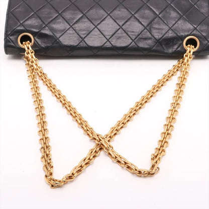 Chanel With Serial Seal Matelasse Lambskin Leather Double Flap 2WAY Chain