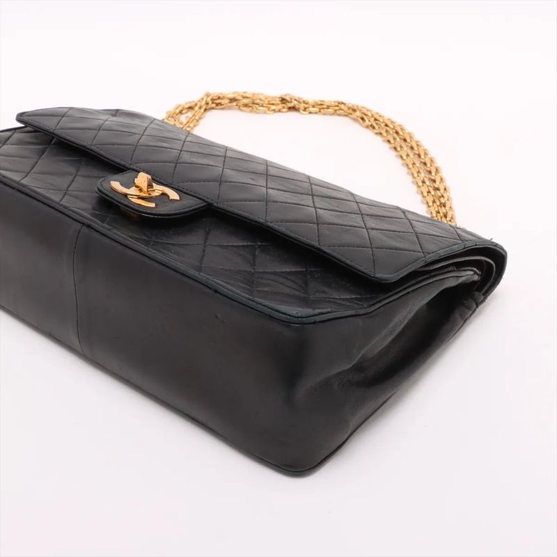 Chanel With Serial Seal Matelasse Lambskin Leather Double Flap 2WAY Chain