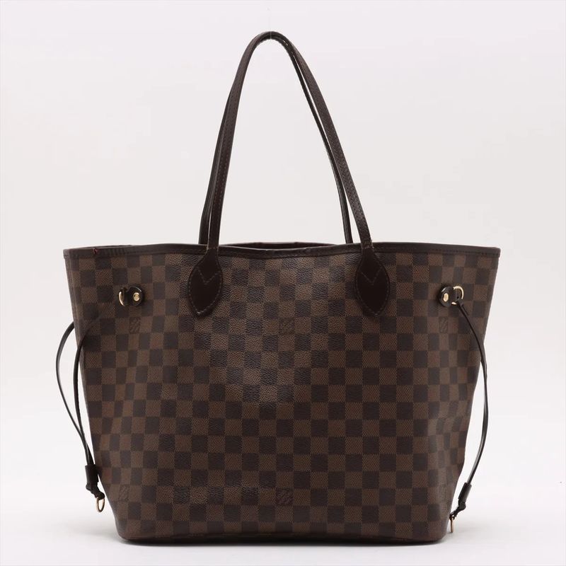 Louis Vuitton Damier Neverfull MM N51105 Leather Tote Bag Shoulder Hand A4