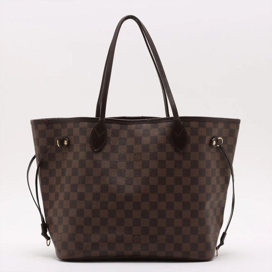 Louis Vuitton Damier Neverfull MM N51105 Leather Tote Bag Shoulder Hand A4