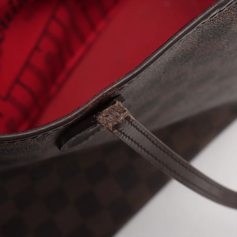 Louis Vuitton Damier Neverfull MM N51105 Leather Tote Bag Shoulder Hand A4
