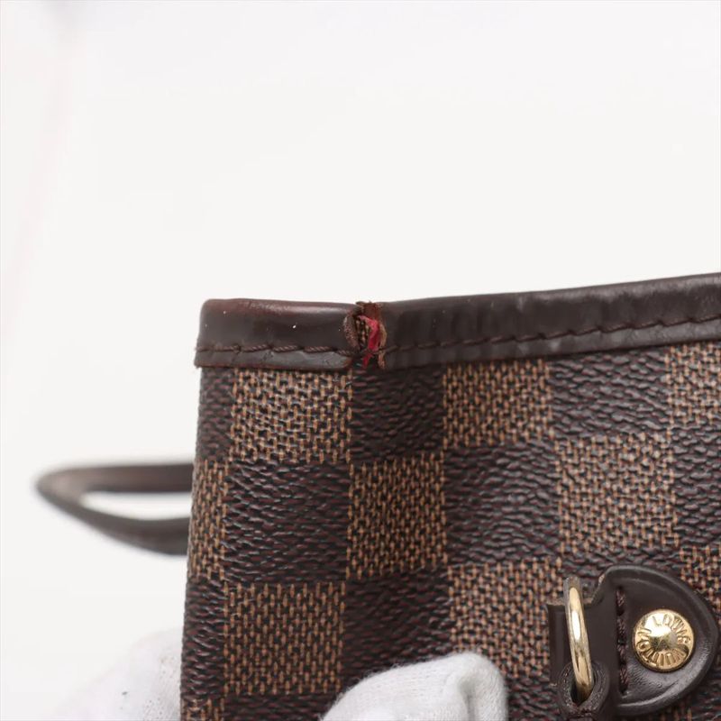 Louis Vuitton Damier Neverfull MM N51105 Leather Tote Bag Shoulder Hand A4