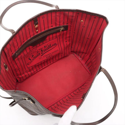 Louis Vuitton Damier Neverfull MM N51105 Leather Tote Bag Shoulder Hand A4