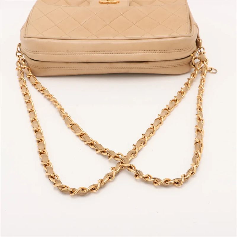 Chanel With Serial Seal Mini Matelasse Lambskin Leather Chain Shoulder Bag