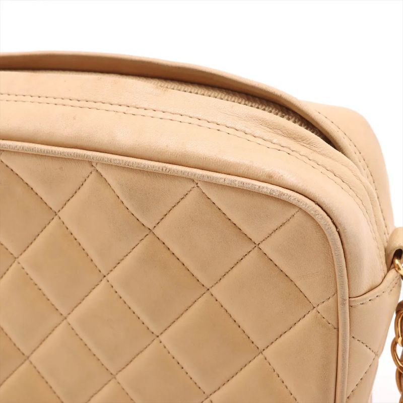 Chanel With Serial Seal Mini Matelasse Lambskin Leather Chain Shoulder Bag