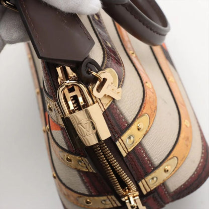 Louis Vuitton Alma BB Time Trunk M52552 Leather 2WAY Handbag Crossbody Shoulder