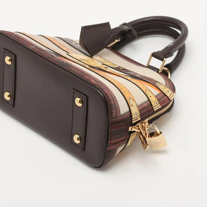 Louis Vuitton Alma BB Time Trunk M52552 Leather 2WAY Handbag Crossbody Shoulder