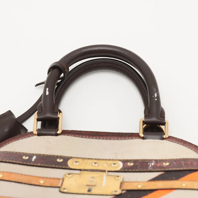 Louis Vuitton Alma BB Time Trunk M52552 Leather 2WAY Handbag Crossbody Shoulder