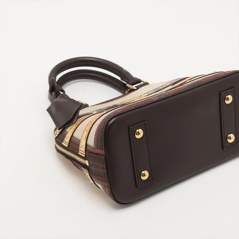 Louis Vuitton Alma BB Time Trunk M52552 Leather 2WAY Handbag Crossbody Shoulder