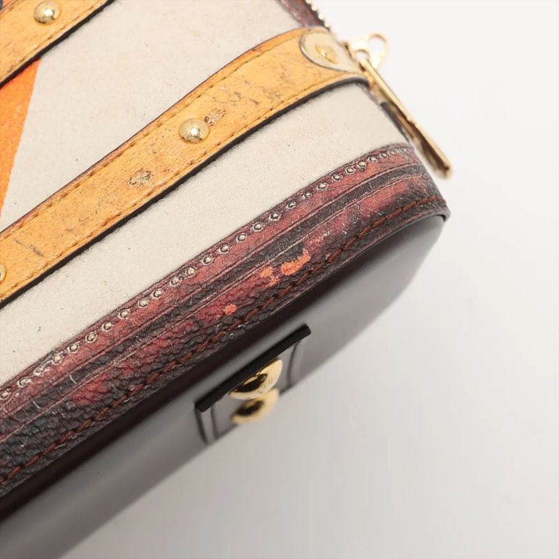 Louis Vuitton Alma BB Time Trunk M52552 Leather 2WAY Handbag Crossbody Shoulder