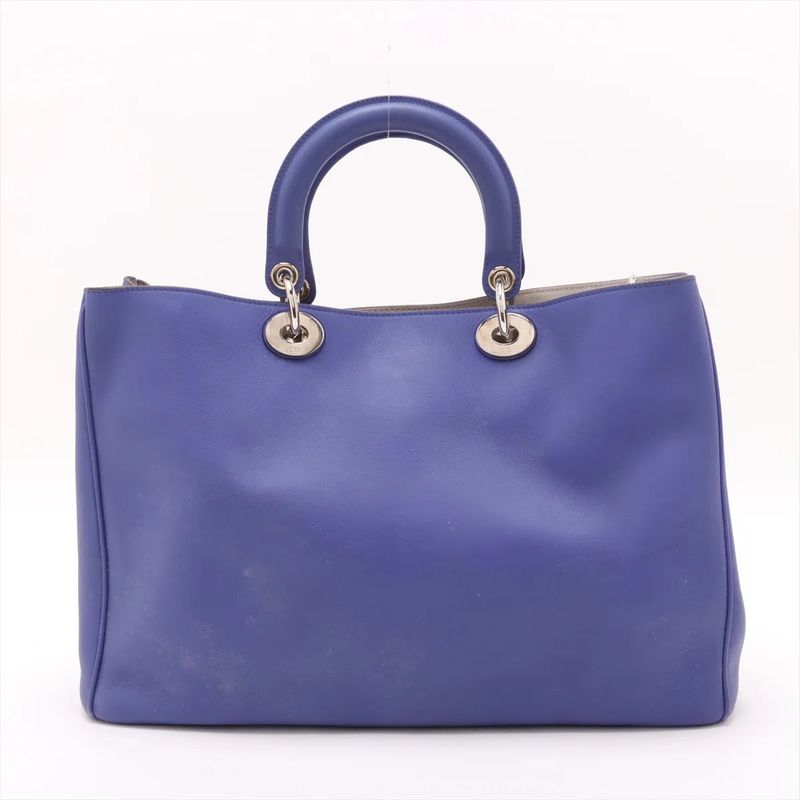 Christian Diorissimo Leather 2WAY Handbag Crossbody Tote Shoulder A4 Ladies MMM