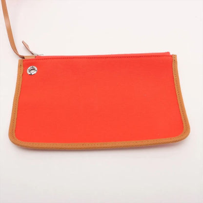 Hermes Z Marked Herbag Her Bag Zip PM Toile Officier Leather 2WAY Handbag