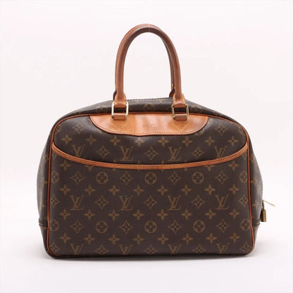Louis Vuitton Monogram Deauville M47270 Leather Handbag Tote Genuine Leather A4