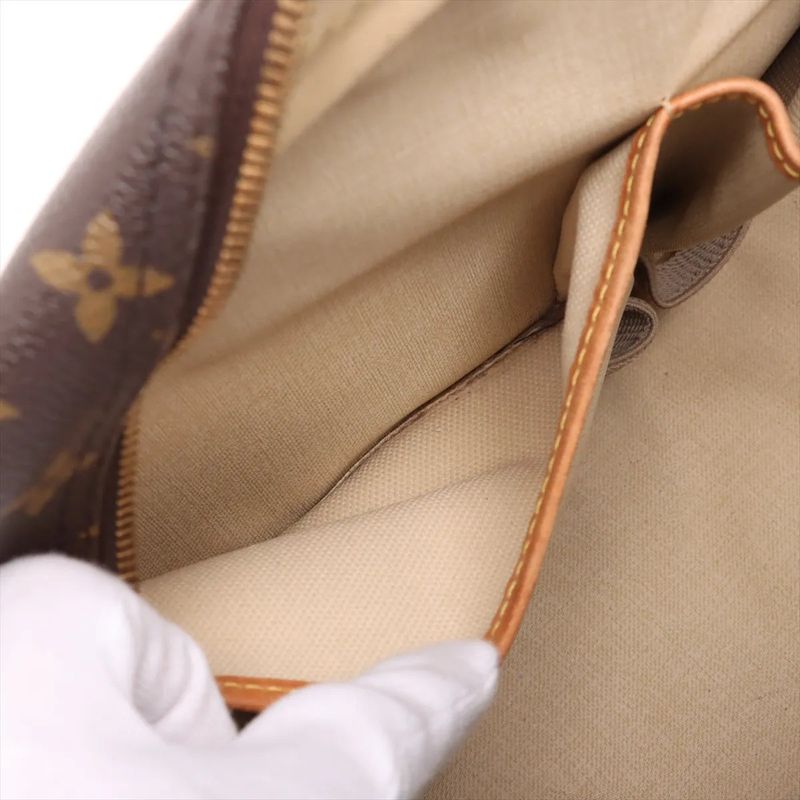 Louis Vuitton Monogram Deauville M47270 Leather Handbag Tote Genuine Leather A4