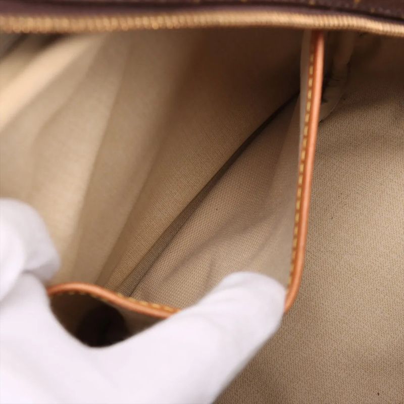 Louis Vuitton Monogram Deauville M47270 Leather Handbag Tote Genuine Leather A4