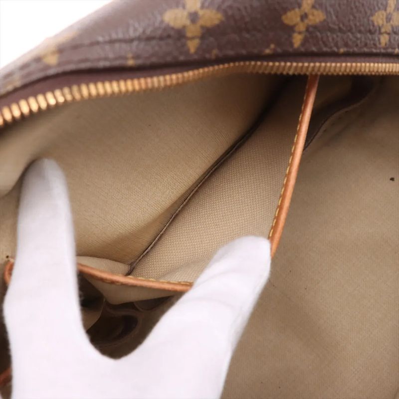 Louis Vuitton Monogram Deauville M47270 Leather Handbag Tote Genuine Leather A4