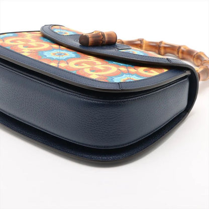 Unused Gucci Bamboo 1947 GG Logo 678489 Leather 2WAY Handbag Crossbody Shoulder