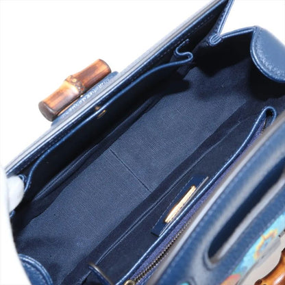 Unused Gucci Bamboo 1947 GG Logo 678489 Leather 2WAY Handbag Crossbody Shoulder