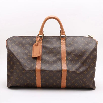 Louis Vuitton Monogram Keepall Bandoliere 50 M41416 Leather Boston Bag Business