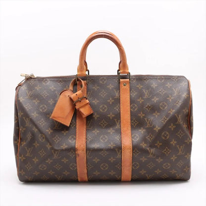 Louis Vuitton Monogram Keepall 45 M41428 Leather Boston Bag Business Travel