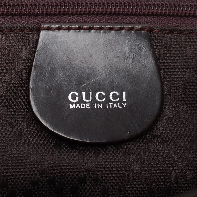 Gucci Bamboo Leather X Nylon Backpack Sac Backpack Shoulder Bag Genuine Leather