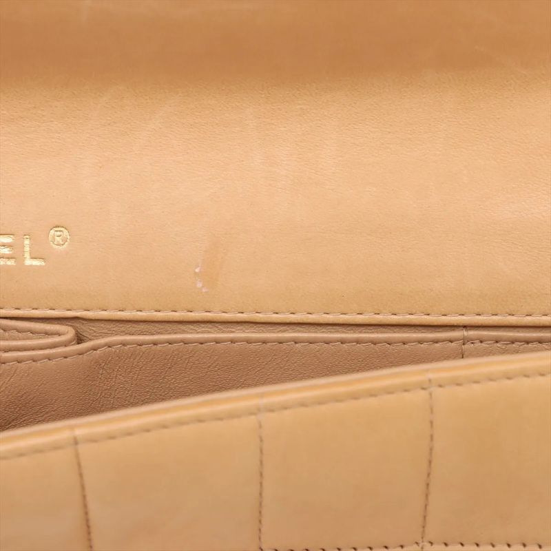 Chanel With Serial Seal Choco Bar Lambskin Leather Chain Shoulder Bag Shoulder