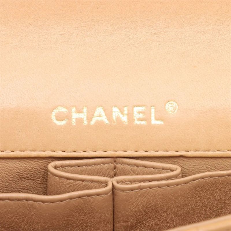 Chanel With Serial Seal Choco Bar Lambskin Leather Chain Shoulder Bag Shoulder