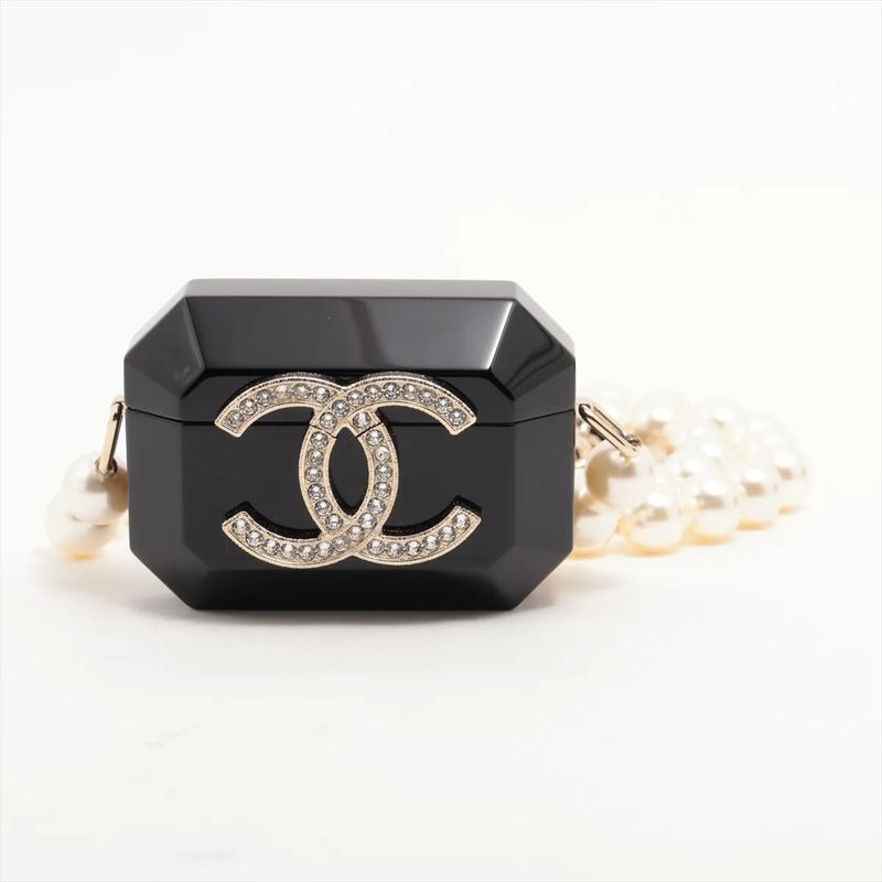 Chanel B21A Earphone Case Airpods Pro Faux Pearl Coco Mark Women's MMM Dc53-10