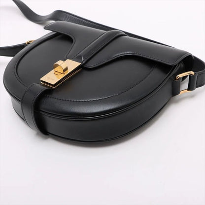 Celine Buzas Ses 16 Medium Leather Shoulder Bag Crossbody Hand Black Women's