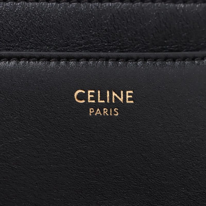 Celine Buzas Ses 16 Medium Leather Shoulder Bag Crossbody Hand Black Women's