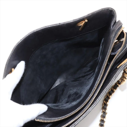 Chanel Authenticity V-stitched Chevron Leather Shoulder Bag With Serial Seal