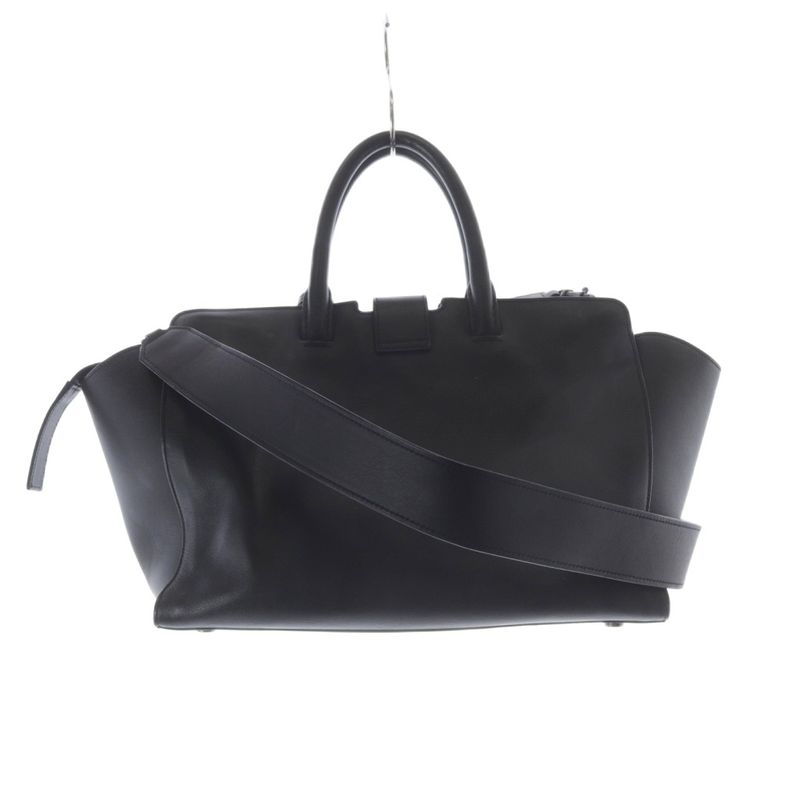 Saint Laurent Paris Downtown Cabas Shoulder Bag Handbag 2way Black