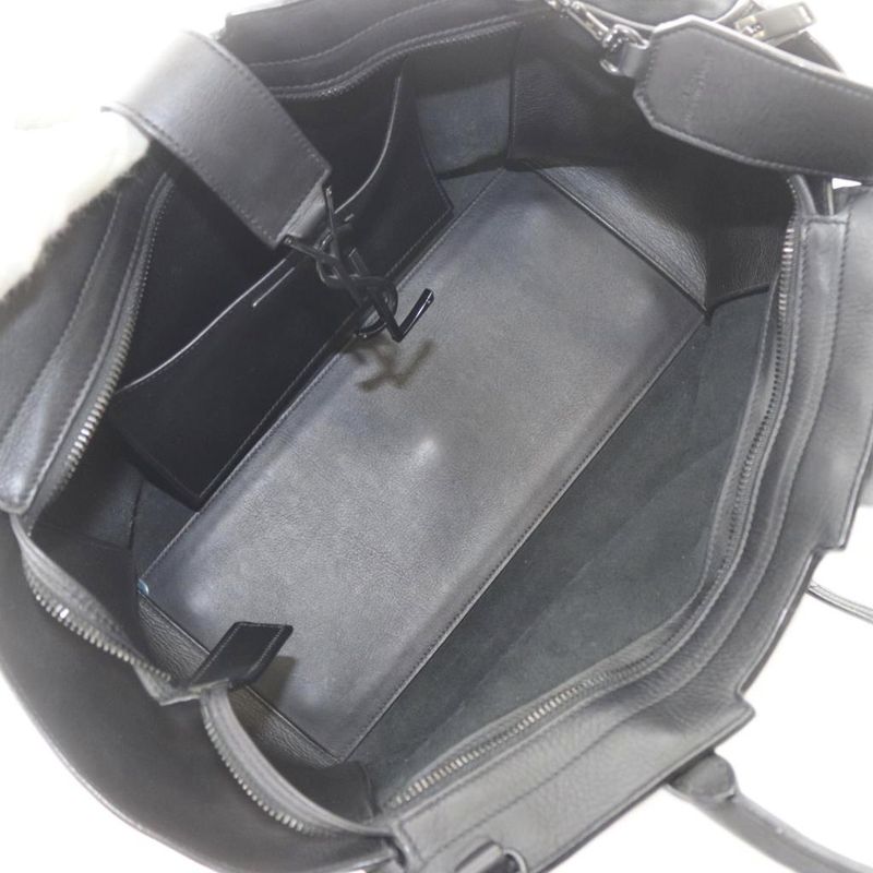 Saint Laurent Paris Downtown Cabas Shoulder Bag Handbag 2way Black