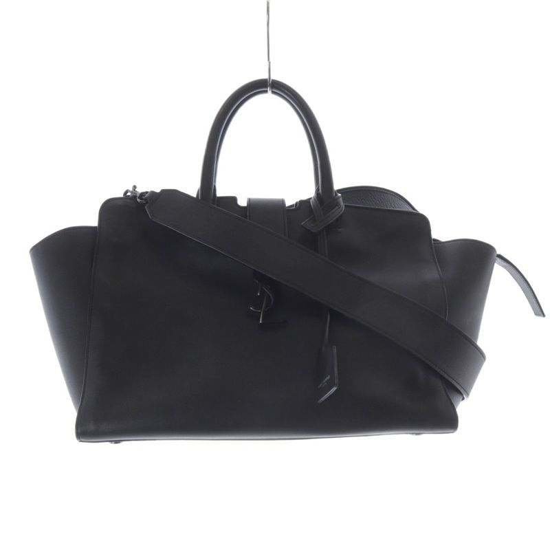 Saint Laurent Paris Downtown Cabas Shoulder Bag Handbag 2way Black