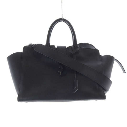 Saint Laurent Paris Downtown Cabas Shoulder Bag Handbag 2way Black