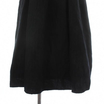 Loewe 21SS Dress Wool Sleeveless Long Striped Leather With Belt 32 XS Navy Blue