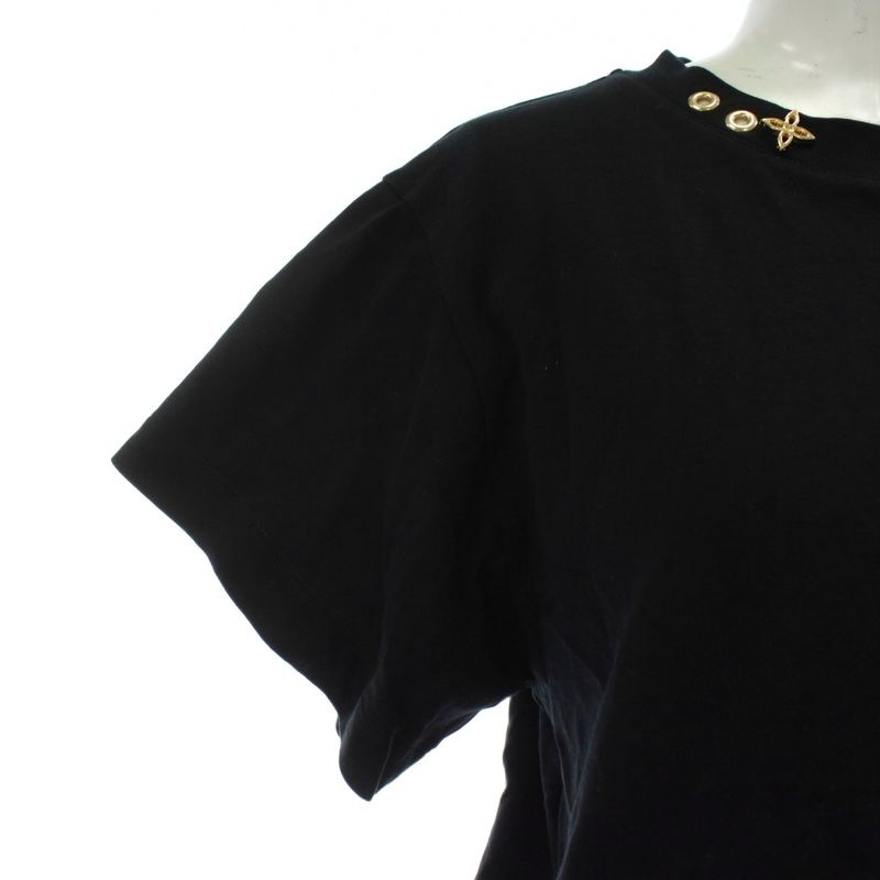 Louis Vuitton T-shirt Cut And Sewn Short Sleeves Crew Neck Side Straps Gold
