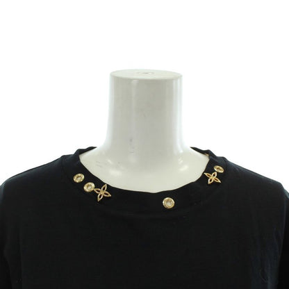 Louis Vuitton T-shirt Cut And Sewn Short Sleeves Crew Neck Side Straps Gold