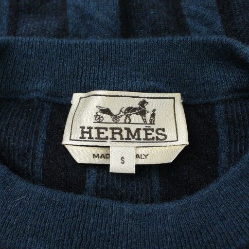 Hermes Made In Italy Knitted Sweater 100% Cashmere Long Sleeves Crew Neck H