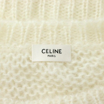 Celine 22AW Eddy Period Boxy Aran Sweater Knit Mohair Wool Mix Long Sleeve Crew