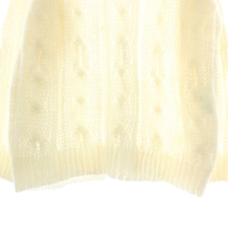 Celine 22AW Eddy Period Boxy Aran Sweater Knit Mohair Wool Mix Long Sleeve Crew