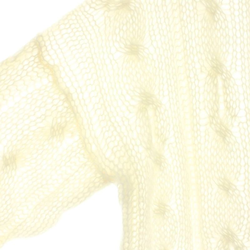 Celine 22AW Eddy Period Boxy Aran Sweater Knit Mohair Wool Mix Long Sleeve Crew
