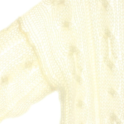 Celine 22AW Eddy Period Boxy Aran Sweater Knit Mohair Wool Mix Long Sleeve Crew