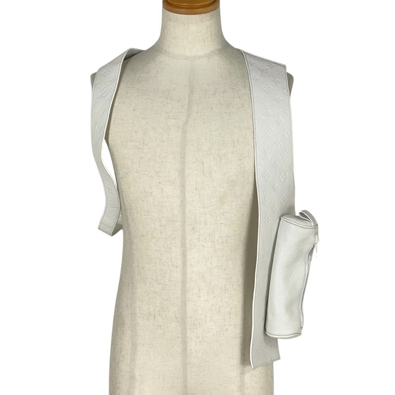 Louis Vuitton Harness Vest Monogram Virgil Abloh Pouch Top Vest Sheepskin White