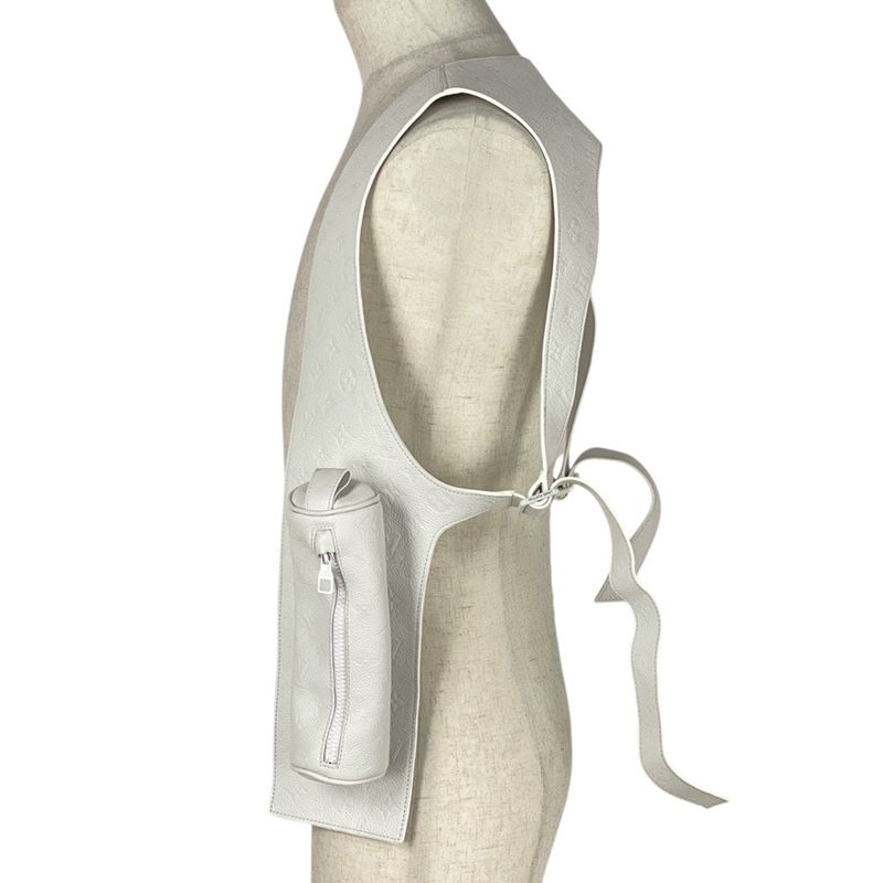 Louis Vuitton Harness Vest Monogram Virgil Abloh Pouch Top Vest Sheepskin White