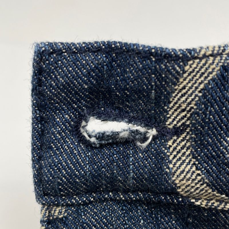 Gucci Pineapple Pants Jumbo GG Cropped Bottoms Denim Pants Cotton Blue Men's