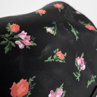 Prada Logo Plate Backpack Sac Floral Backpack Nylon Nero (Black) Multicolor