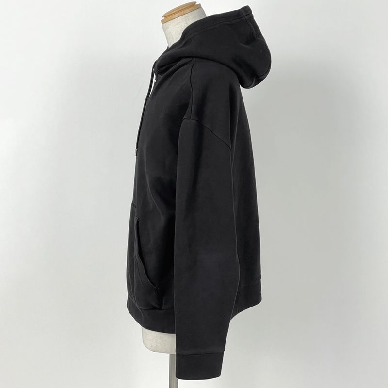 Prada Technical Cotton Hoodie Pullover Logo Top Hoodie Cotton Polyamide Black